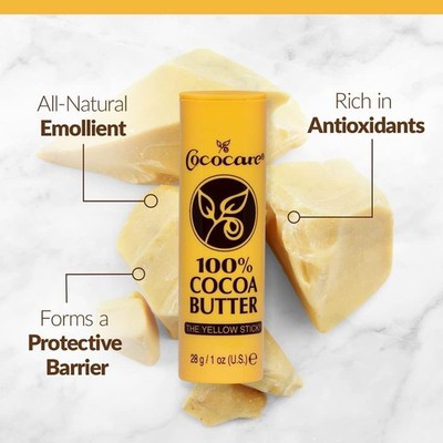 Cococare 100% Cocoa Butter Stick, 1 oz deep hydration