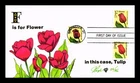 US COVER TULIP FLOWER F RATE FIRST DAY ISSUE PUGH HAND PAINTED