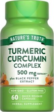 Nature's Truth Turmeric Curcumin with Black Pepper Extract  500mg  60 Capsules