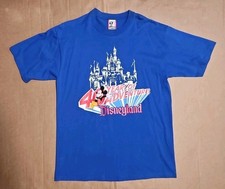 Vintage 90's Disneyland 40 Years of Adventure Blue T-shirt X-Large - Made In USA