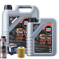 Motoröl 0W30 LIQUI MOLY Top Tec 4310 6L+BOSCH Ölfilter +Ölschlammspülung
