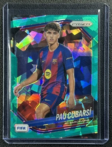 PAU CUBARSI 2025-26 PANINI PRIZM FIFA #246 TEAL ICE 9/99 BARCELONA