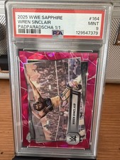 2025 Topps Chrome WWE Sapphire Edition Wren Sinclair #164 Padparadscha /1 1 of 1