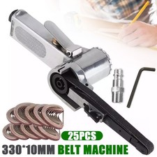 10mm 330 x 10mm Wide Air Finger Belt Sander Power File Detail Sanding + 25 Belts