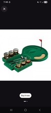 Deluxe Mini Tabletop Golf Drinking Game, Shot Glasses, 2 mini putters balls