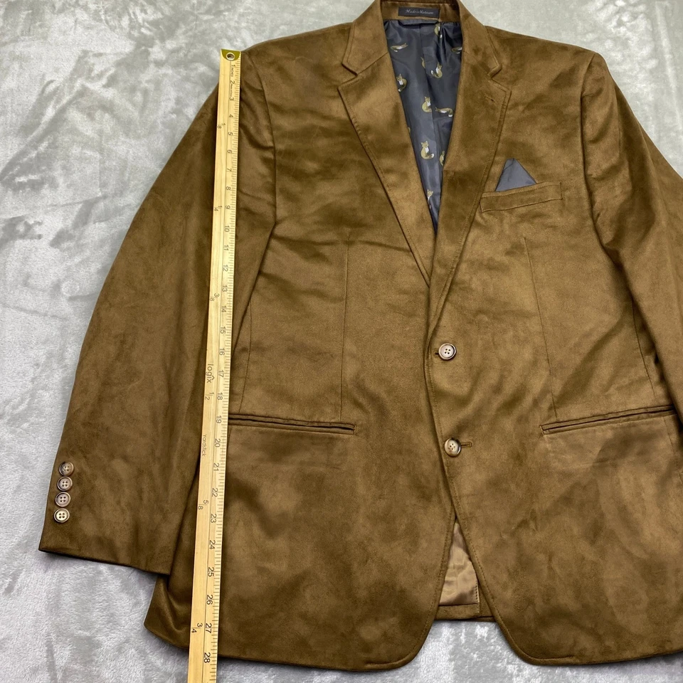 Ralph Lauren Мужская коричневая замша как Blazer спортивное пальто размер 42R Fox подкладка - Изображение 2 из 4