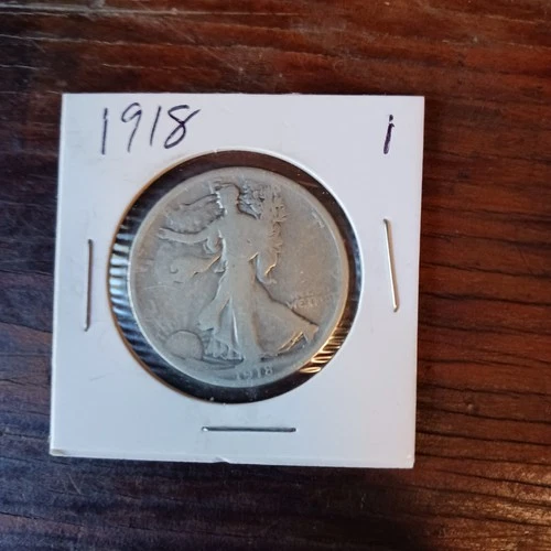 1918 Walking Liberty Half Dollar About Good to Good Condition
