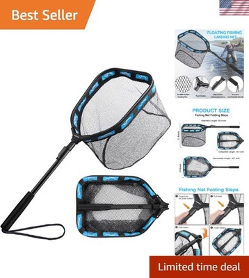 Aluminum Handle Floating Fishing Net - Foldable Design for Streamlined Transport