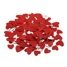 2Pack Foam Stickers EVA Adhesive Glitters Foam Shape Sticker Red Heart