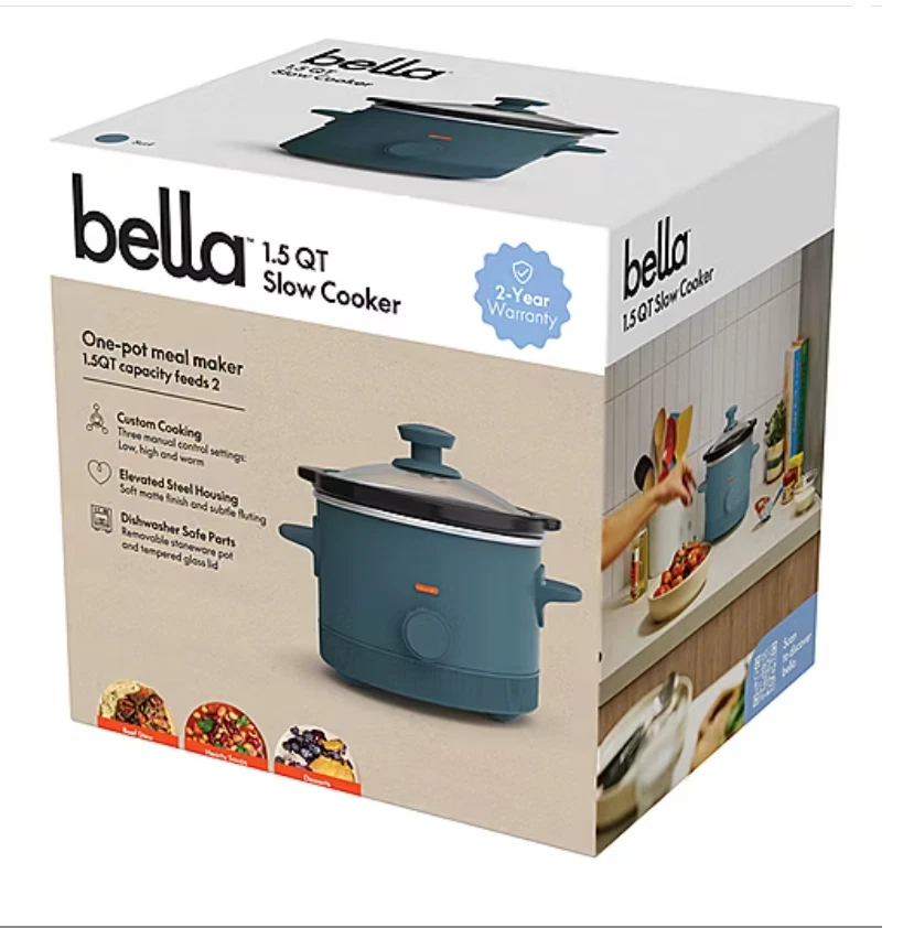 bella 1.5Qt Slow Cooker - NEW
