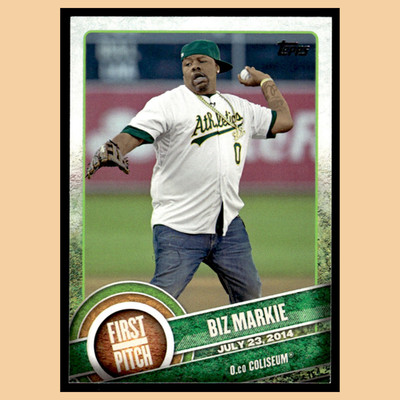 Biz Markie #FP-05 2015 Topps First Pitch Oakland Athletics Baseball Card MLB NM