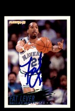 Signed Basketball Card Auto Fat Lever 1994-95 Fleer #52 Dallas Mavericks