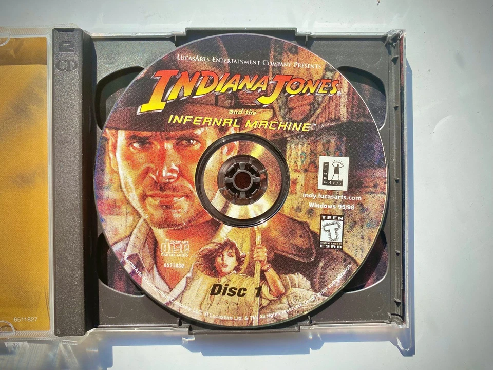 INDIANA JONES: Infernal Machine | PC CD-ROM 2xCD Jewel Case Win TESTED WORKS - Image 2 of 3