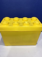 Large LEGO Storage Yellow Brick Box And Lid Full Of Over 1500 Legos All Colors
