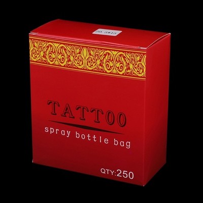 250Pieces Disposable Tattoo Wash Bottle Bags Cover Sleeves Plastic Permanent