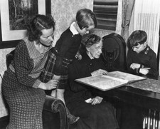 Mrs Amy Otis Earhart mother of Amelia Earhart with another daughte- Old Photo
