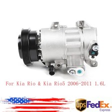 Air Conditioner AC Compressor with Clutch For Kia Rio & Kia Rio5 2006-2011 1.6L