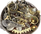 Hand Curated Vintage MIXED METALS Costume Jewelry Lot!  100% Wearable Resell