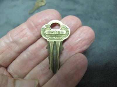 Vintage Brass  Chicago Lock Company WP6 Small Key