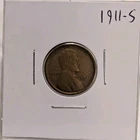 1911-S San Francisco Lincoln Head Wheat Cent Better Date