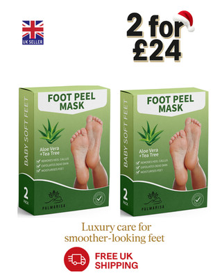 2 für £24 Fuß Peeling Masken Aloe 2er Pack Peeling harte tote Haut Socken weiche Füße