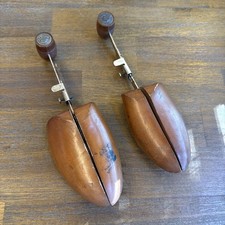 2 Florsheim Wood Split Toe Adj Shoe Tree 5 4 Large Barrel Logo Vintage