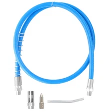 39" Grease Gun Hose, 4Pcs Grease Gun Accessories Kit Includes 1pcs 39 Inch Fl...