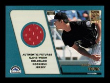 2001 Topps Traded & Rookies #TRR-JY Jason Young Rookie Relics Colorado Rockies