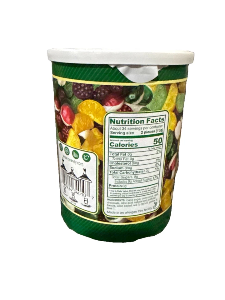 Forrelli Old Fashion Christmas Center Filled Hard Candy Mix 2 (8 Oz Cans) - Image 4 of 4