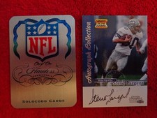 1999 Fleer Steve Largent Auto on card Greats of the game Seattle Seahawks