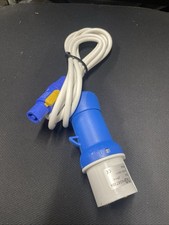 Powercon NAC3FCA with White strain relief only, 16A Commando Plug With 2m Cable