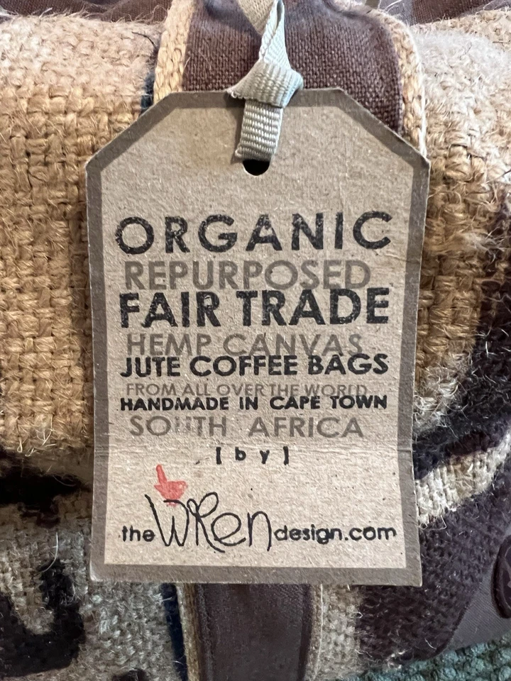 Wren Design recycled jute coffee bag duffle bag (New) - Image 3 of 4