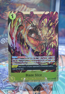 Blaze Slice One Piece TCG OP07-116 Best Selection Vol. 5 English Alt Promo