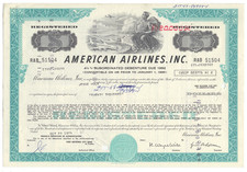 American Airlines, Inc. LOT OF 5 Bond Certificate (Dated 1960's and 1970's)