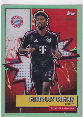 キングダム　Bayern Topps Bayern Munich Fan Set Soccer 2023 FCBH-9 Kingsley Coman Aqua