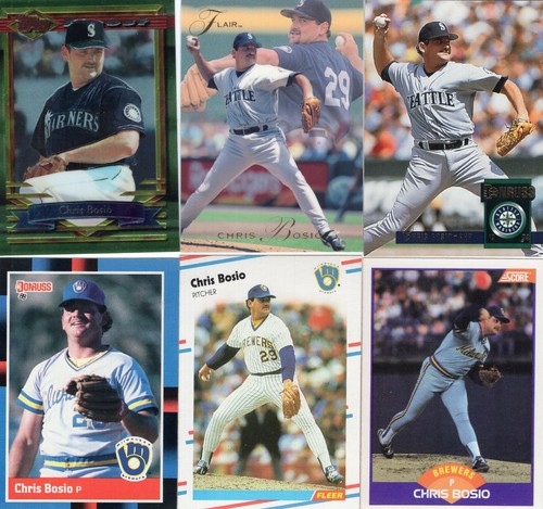 CHRIS BOSIO Lot of 33+ Different Premium MLB Baseball Cards Mariners & Brewers - Picture 4 of 7