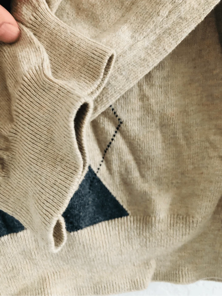 Place мальчиков свитер v шеи размер M бежевый/серый - Изображение 4 из 4