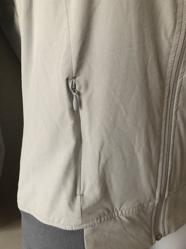 Athleta Women’s Light Gray Full Zip Bomber Jacket Size XS - Picture 5 of 9
