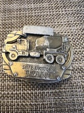 Vintage Safe Driver Pregamet Brass Belt Buckle