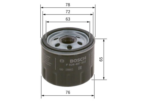 BOSCH (F 026 407 022) Ölfilter für HONDA NISSAN OPEL RENAULT SUZUKI DACIA - Bild 6 von 6