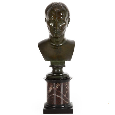 Italian Grand Tour Bronze Sculpture Bust of Julius Caesar