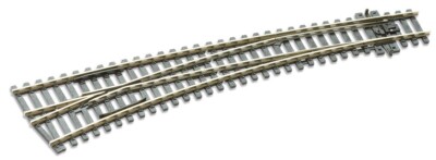 Peco SL-E87 Links Gebogene Weiche Polarisiert 100 - 2,5 mm H0 Schwarz