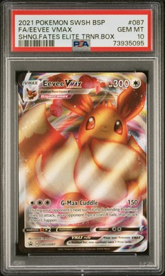 Eevee VMAX SWSH087 Con Calificación PSA 10 – Carta De Colección Ideal Para Fans De Pokémon