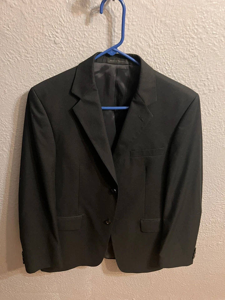 Chaqueta Chaps Niños Niños 18R Blazer Negro Mezcla Poliéster 2 Botones Traje Abrigo Foto 2 de 4