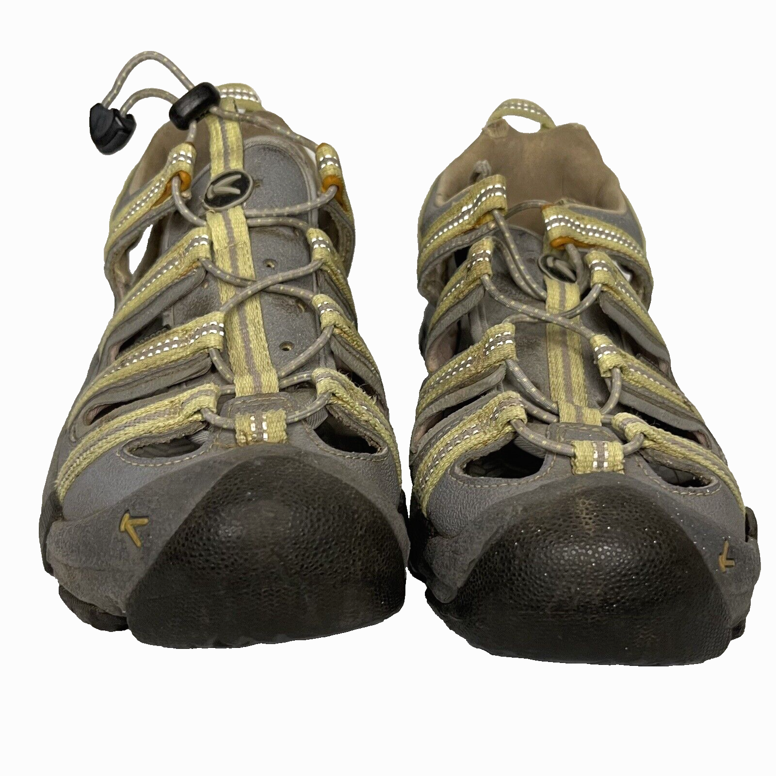 KEEN CON taglia 10 10 5 scarpe da trekking sport acquatici grigio giallo VEDI condizione