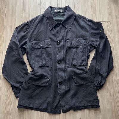 Vintage Stone Island Linen Multi Pocket Military Jacket Coat Vintage Stone Island Linen Multi Pocket Military Jacket Coat