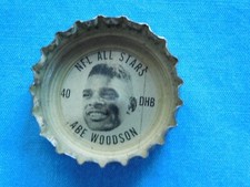 COCA COLA COKE NFL ALL STAR BOTTLE CAP "ABE WOODSON"~#40~DHB~49"ERS~1960'S ERA