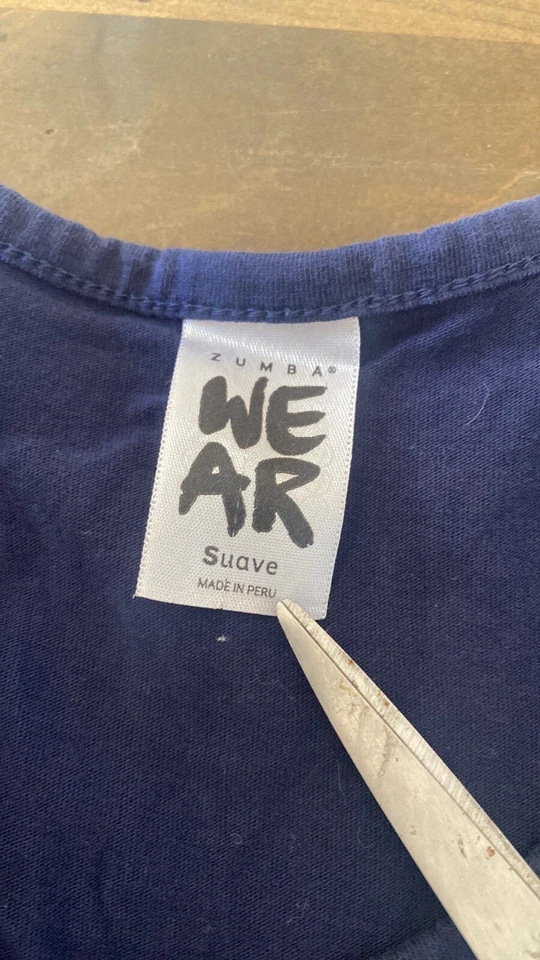 男式 Zumba 服装宝贝波浪 Zumba 海军蓝坦克明亮图形尺寸 Suave S 码 — 第 4/4 张图片