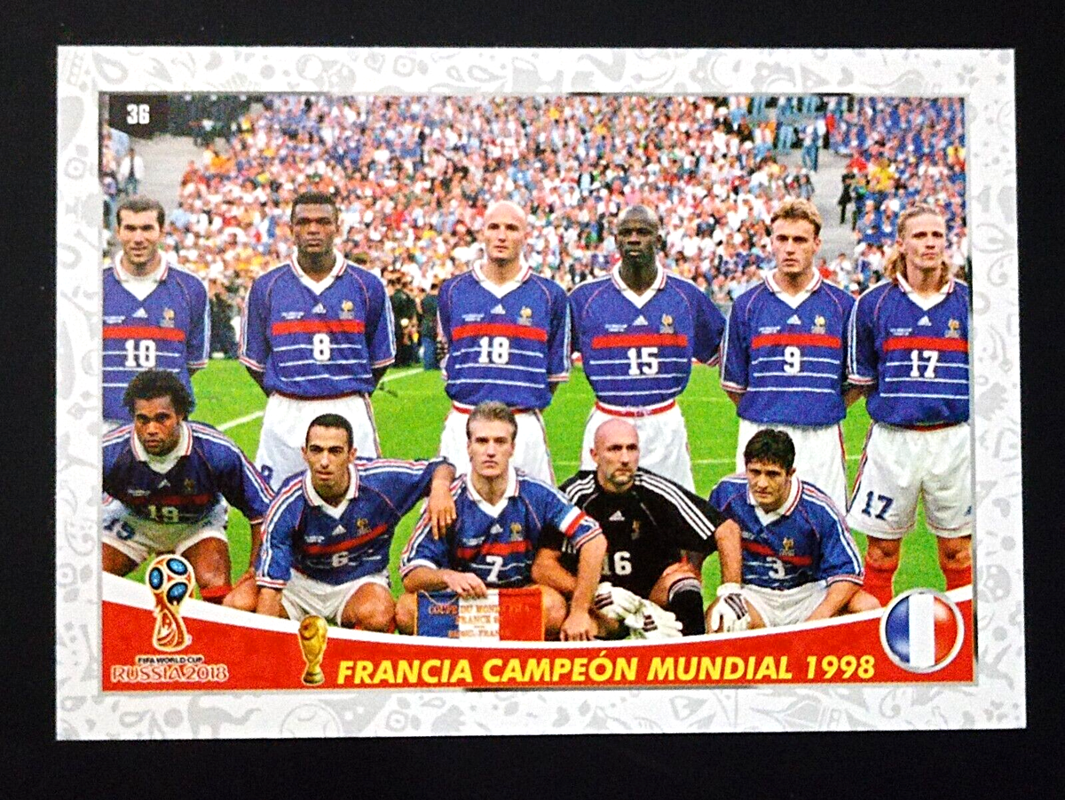 FIFAワールドカップフランス'98オフィシャルカード RUSSIA 2018 3R V3 CARD #36 FRANCE SOCCER TEAM CHAMPIONSHIP FIFA