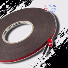 2pc Double Sided acrylic Foam High Strength Adhesive Tape 60 Ft.1/4" Width roll 